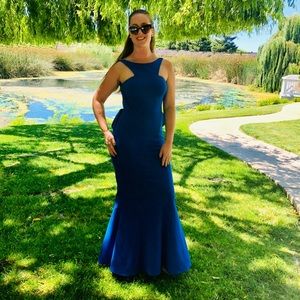 Jovani Gown Open Back Royal Blue